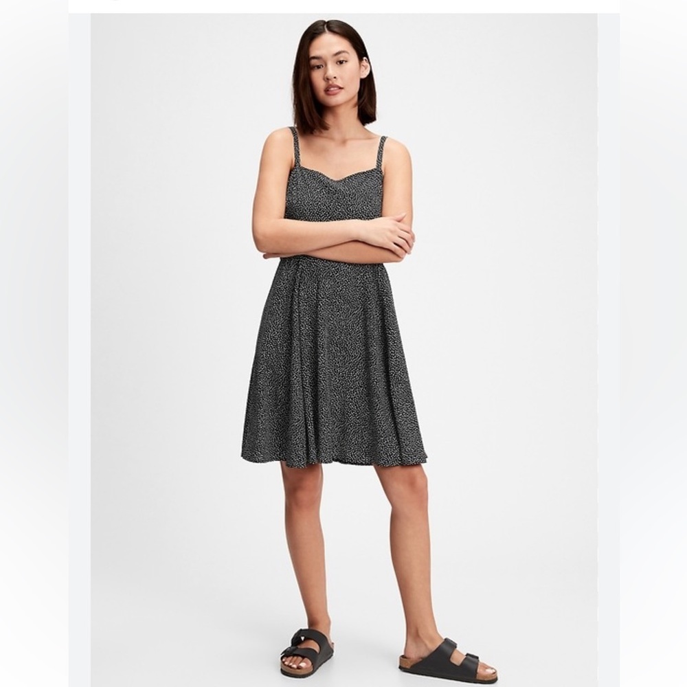 NWT GAP Factory Black and White Polka Dot Dress XL